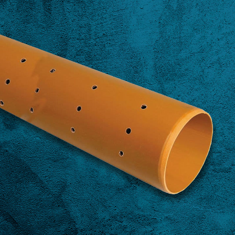110mm Perforated Plain Ended Pipe