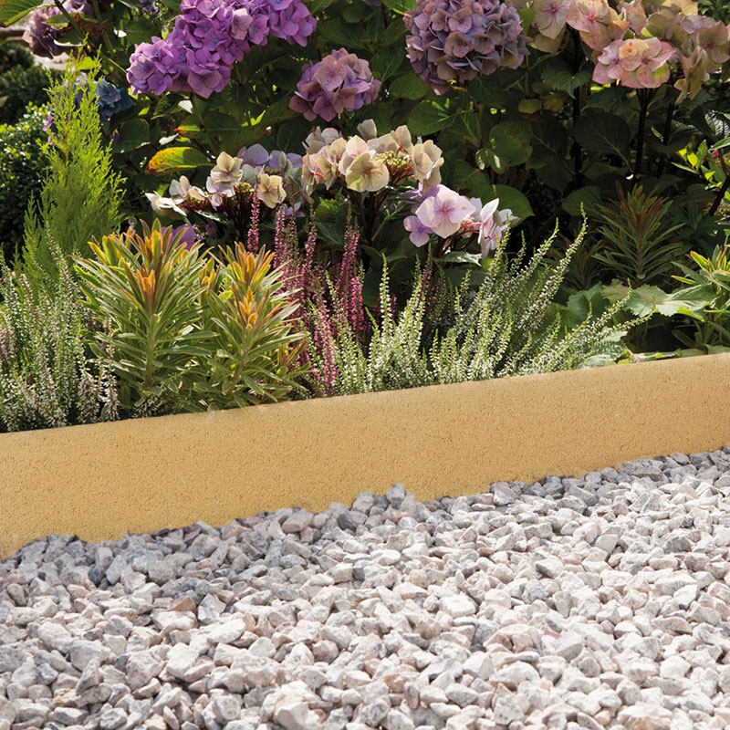 Concrete Round Top Path Edging Buff 50mm
