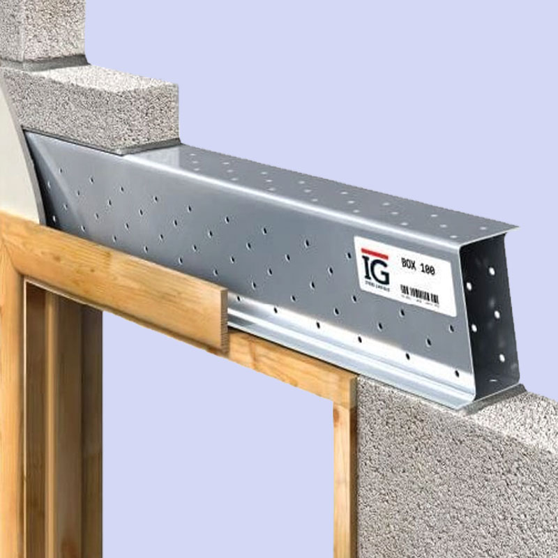 IG Heavy Duty Steel Solid Wall Box 100 Lintel