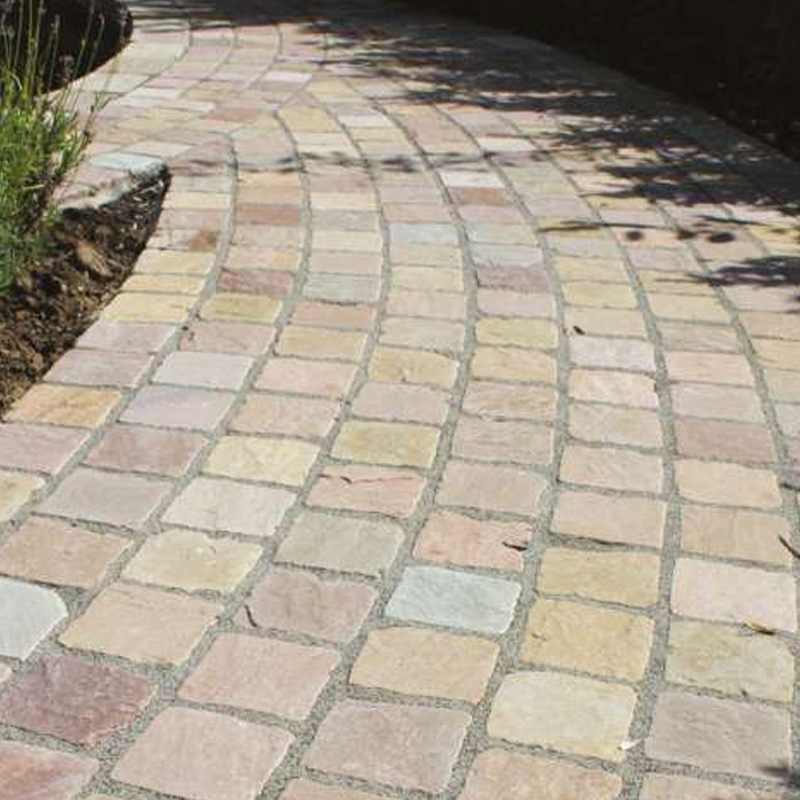 Sandstone Raj Green Cobbled Setts