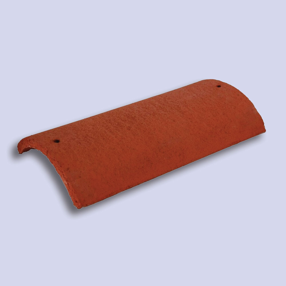 Ridge Third Round Tile Terracotta