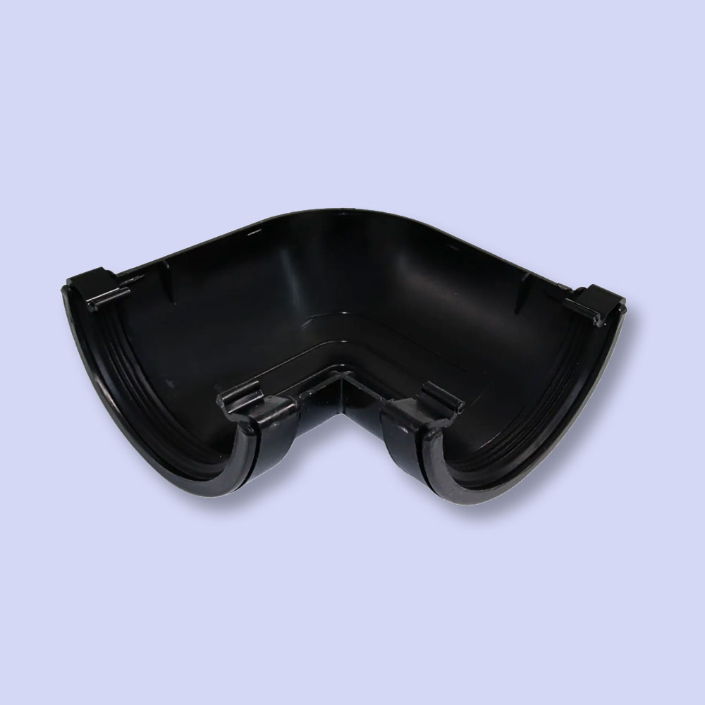 Gutter Black 90º Angle Bend Half Round