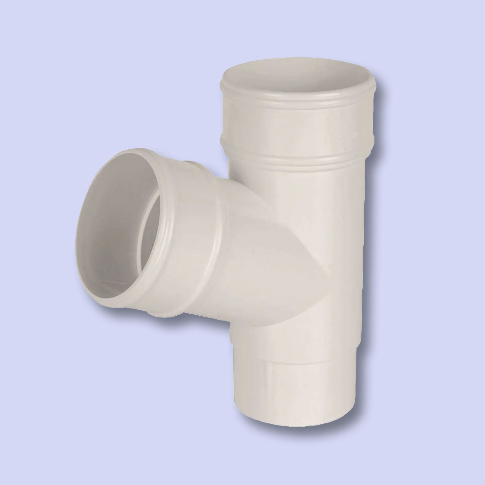 Downpipe 68mm Round 112.5º White Branch