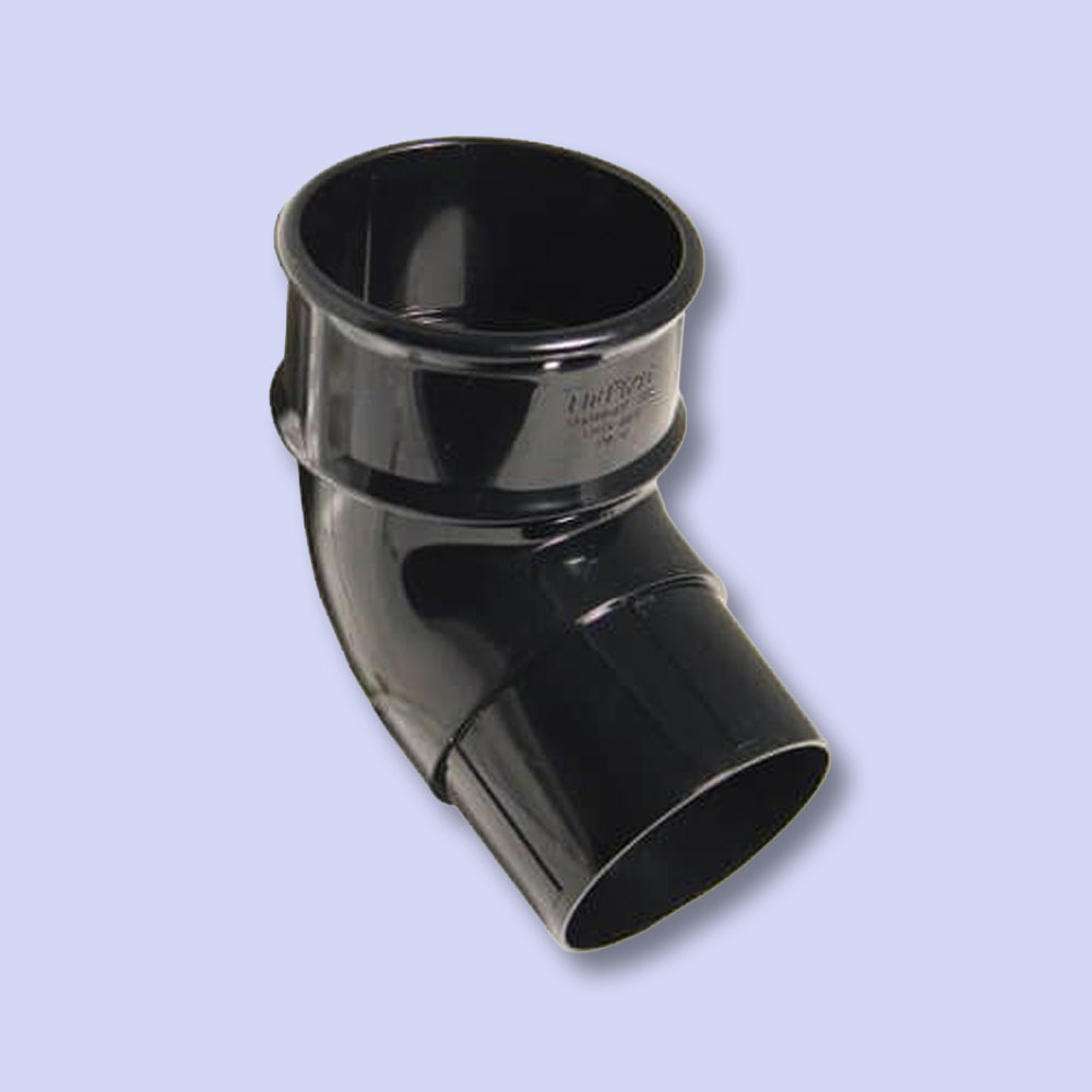 Downpipe 68mm Round Black 112.5º Offset Bend