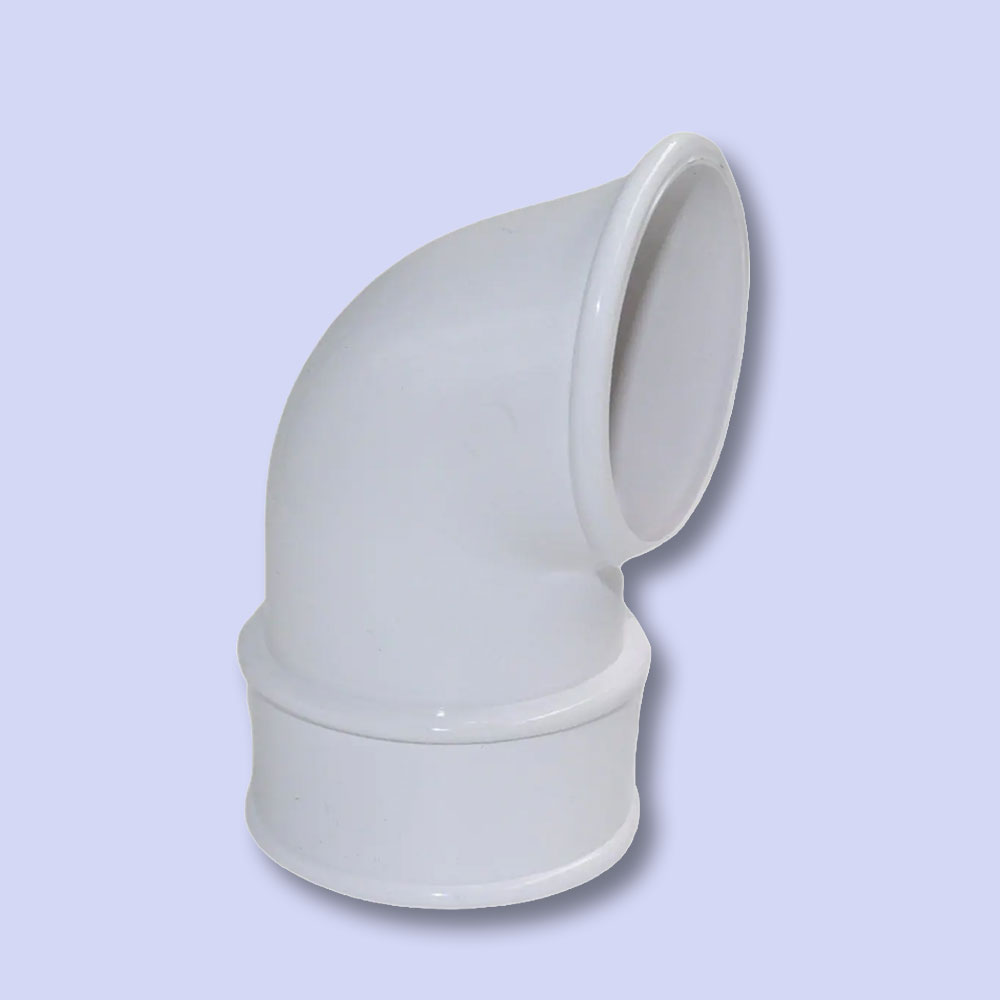 Downpipe 68mm Round White Shoe