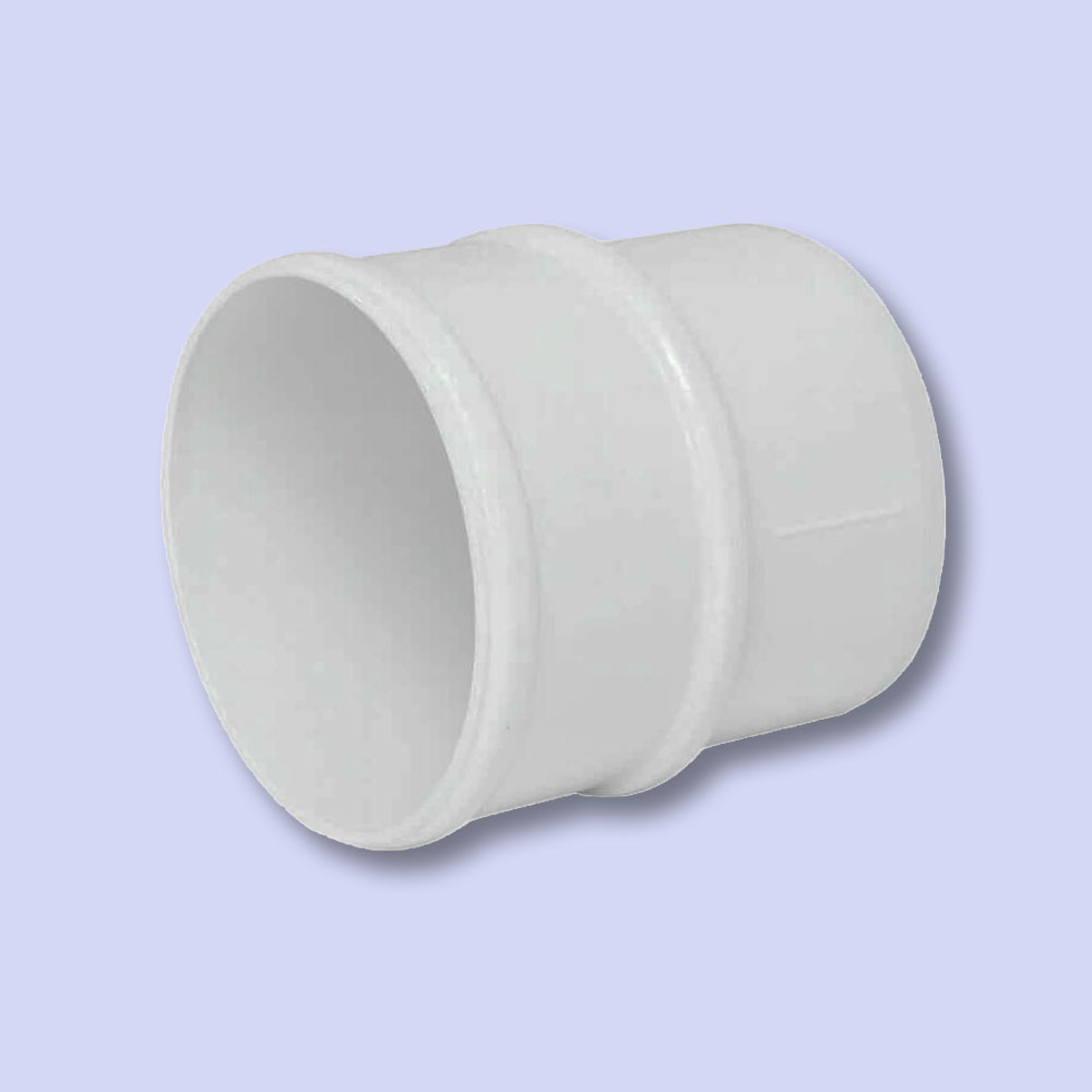 Downpipe 68mm Round White Standard Pipe Connector