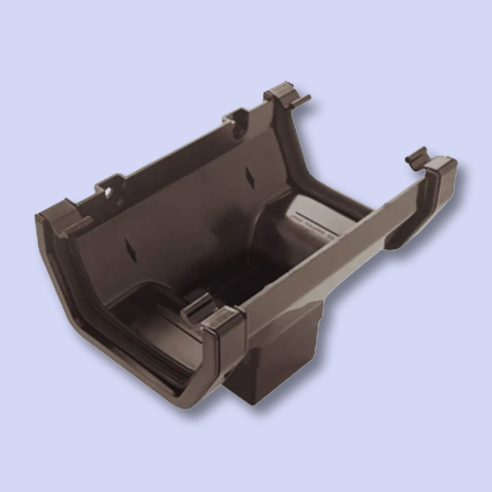 Gutter Square Black Running Outlet
