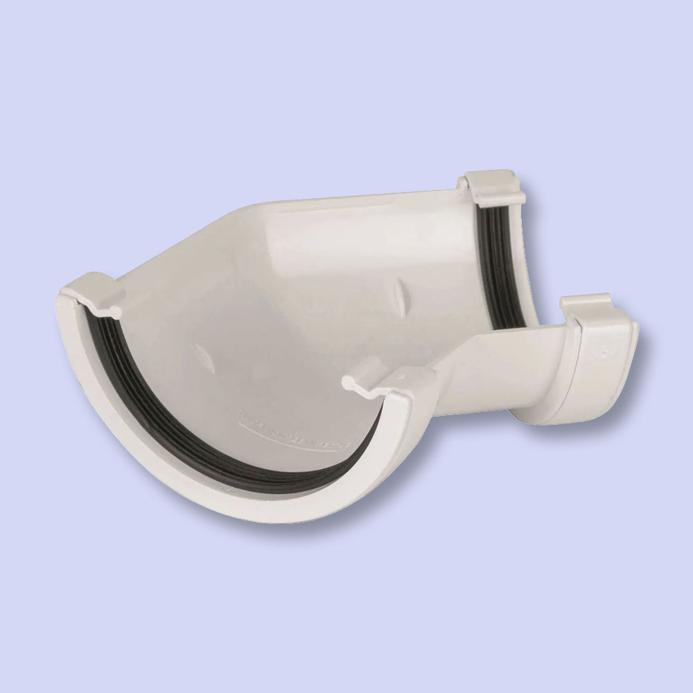 Gutter White 135º Angle Bend Half Round