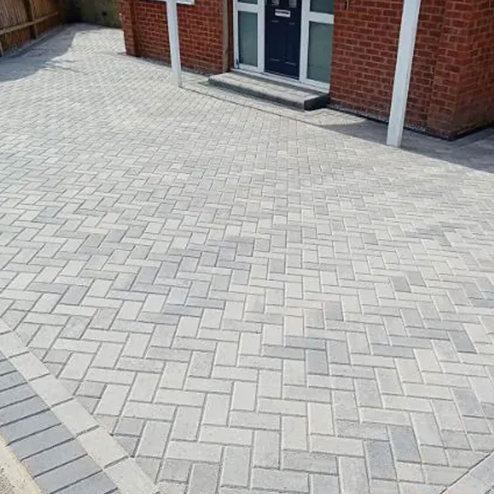 Brett 50mm Omega Silver Haze Block Paving