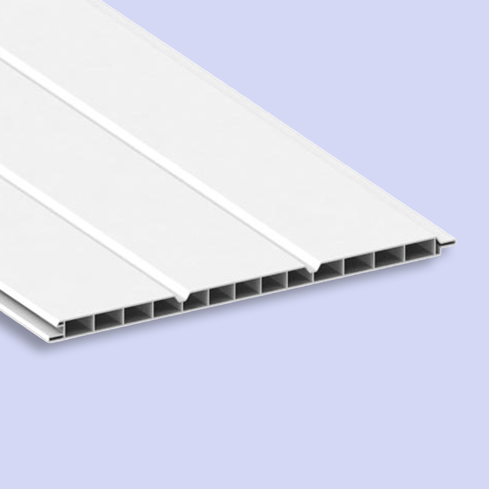 Hollow Soffit White PVC 300mm