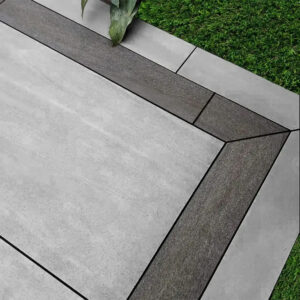 Anthracite Outdoor Porcelain Border Tile 20mm