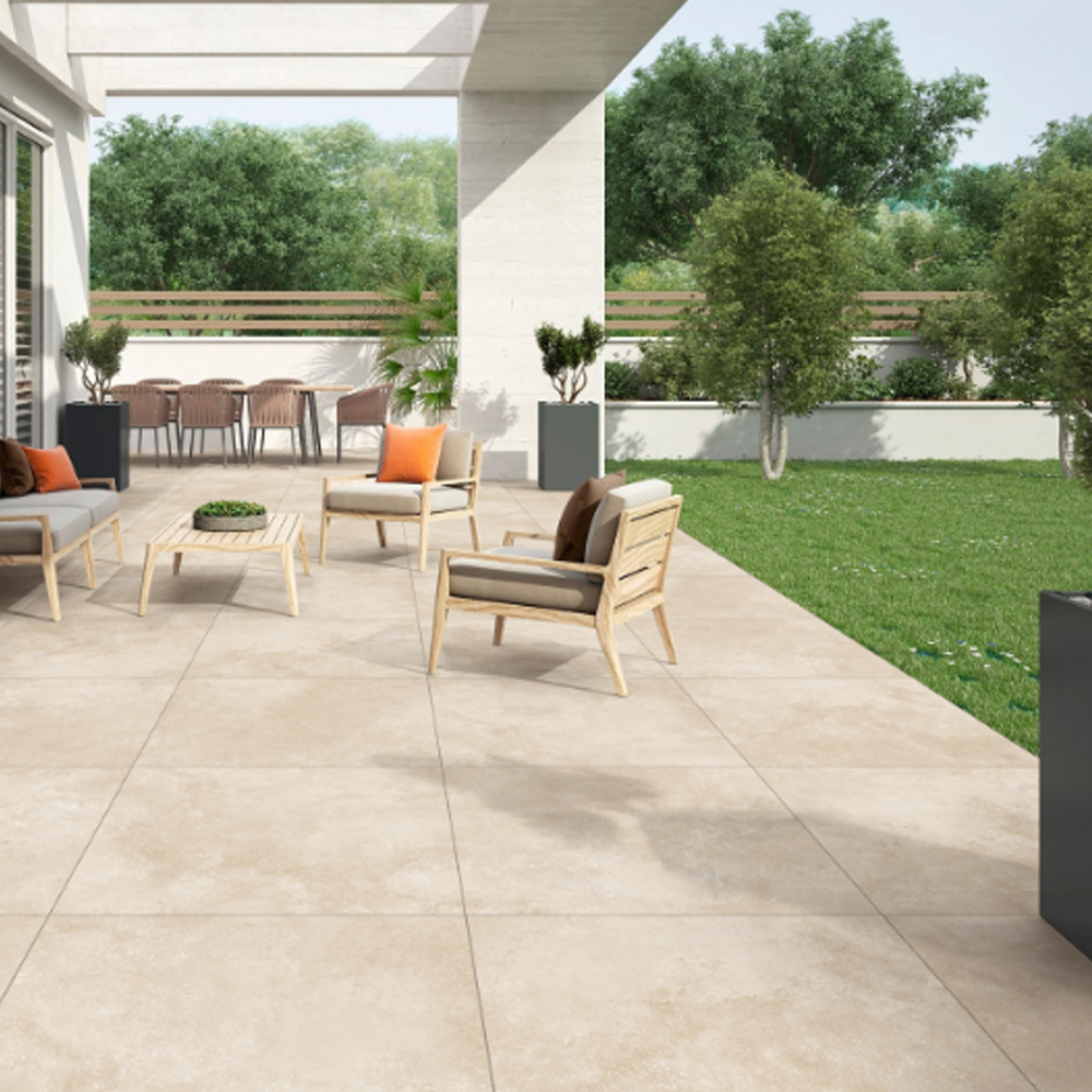 Limestone Creama Porcelain Paving
